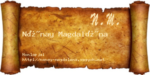 Nánay Magdaléna névjegykártya